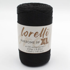 Шнур Lorelli Makrome PP XL 3 мм 270 черный