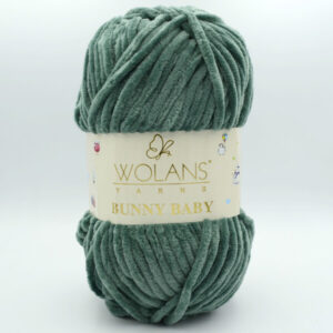 Пряжа Wolans Bunny Baby 100-79 сіро-зелений