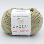 Пряжа Gazzal Baby Cotton XL оливково-бежевый 3464XL