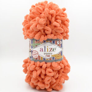 Пряжа Alize Puffy FINE 134 кораловий