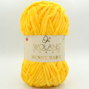 Пряжа Wolans Bunny Baby 100-87 яскравий жовтий