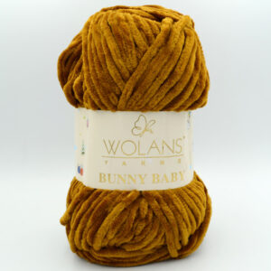 Пряжа Wolans Bunny Baby 100-88 гірчично-коричневий