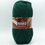Пряжа Nako Sport Wool 1873 темно-зеленый