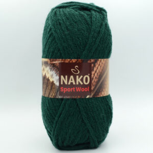 Пряжа Nako Sport Wool 1873 темно-зеленый