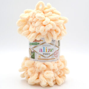 Пряжа Alize Puffy 742 желтый персик