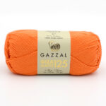 Пряжа Gazzal Giza Matte 125 яскраво-помаранчевий 5565