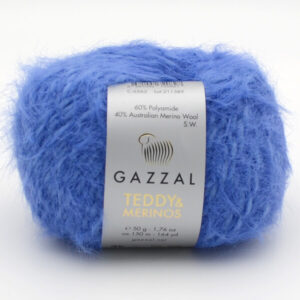 Пряжа Gazzal Teddy 6562 сине-голубой