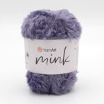 Пряжа YarnArt Mink 335 фіолетово-сірий