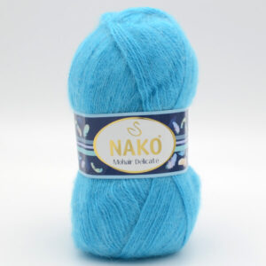 Пряжа Nako Mohair Delicate 6134 блакитна бірюза