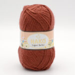 Пряжа Nako Super Bebe 13627 теракотовий