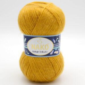 Пряжа Nako Mohair Delicate 10129 гірчиця